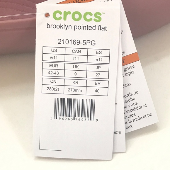 CROCS Brooklyn Pointed Toe Flat Cassis Slip On Ballet Flat Women’s Size 11 - Picture 14 of 16